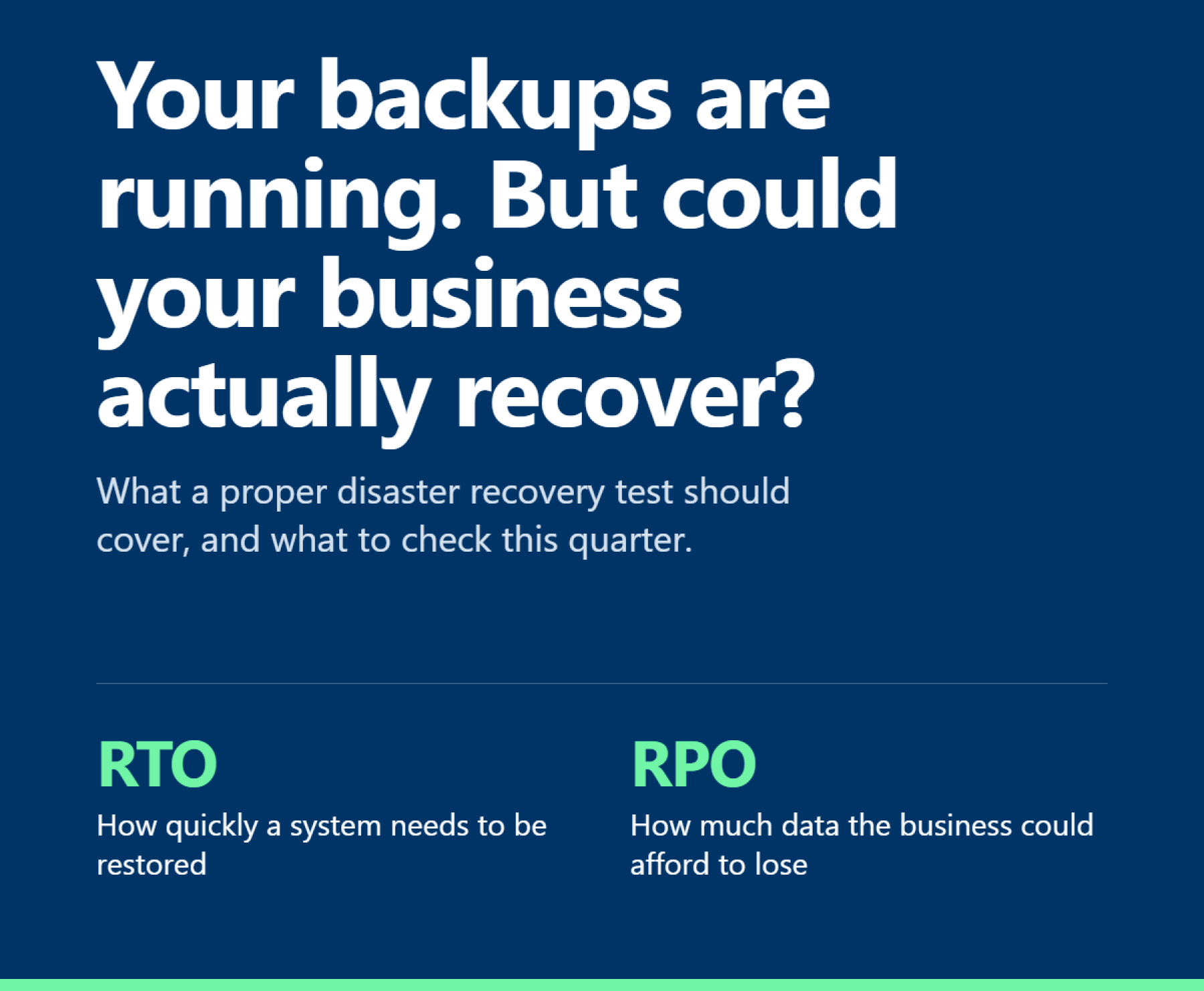 Your backups are running. But could your business actually recover? image